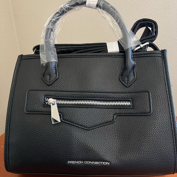 French Connection Black Fritz Satchel Bag - Picture 1 of 3